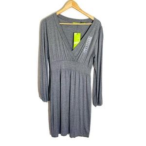Kersh Essentials knit long sleeve dress gray Medium NWT